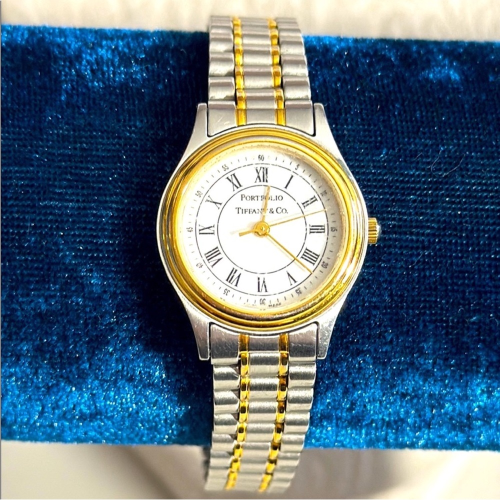 Tiffany & Co. Portfolio Silver and Gold Watch
